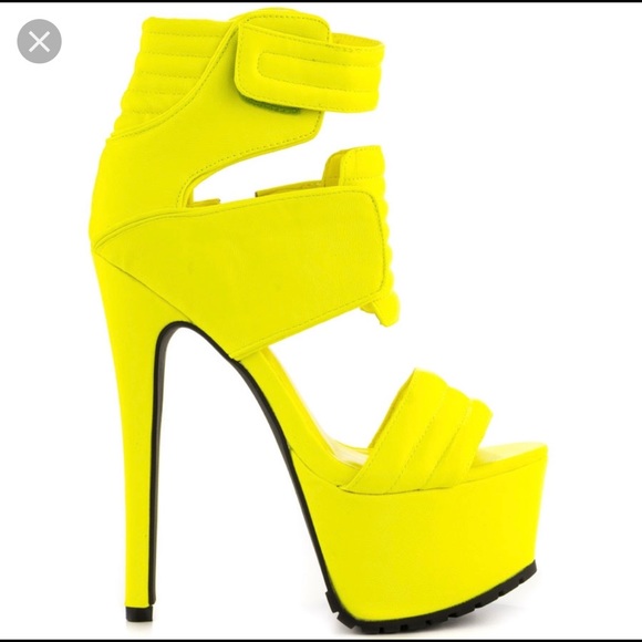 neon platform shoes